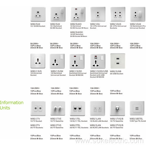 Single 13A BS Power Outlet Home wall socket